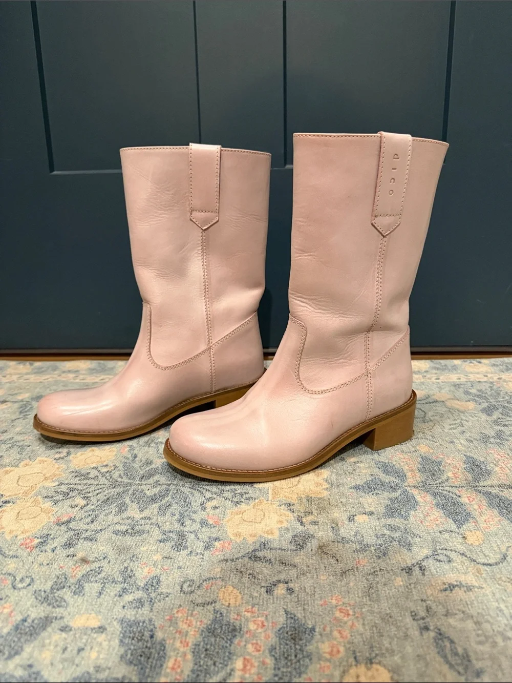 Julia Gaucho Boot in Pink Escovado - Picture 7 of 11